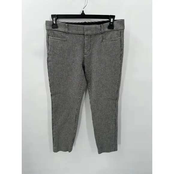BANANA REPUBLIC Black White Houndstooth Print Sloan Pant // 2 - Picture 3 of 9